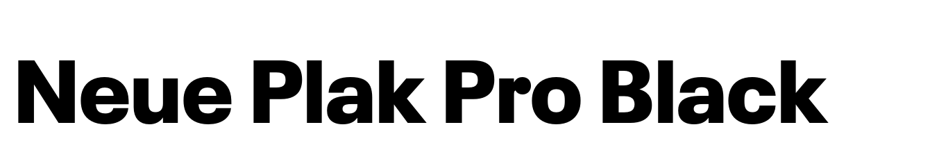 Neue Plak Pro Black